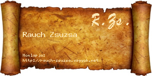 Rauch Zsuzsa névjegykártya